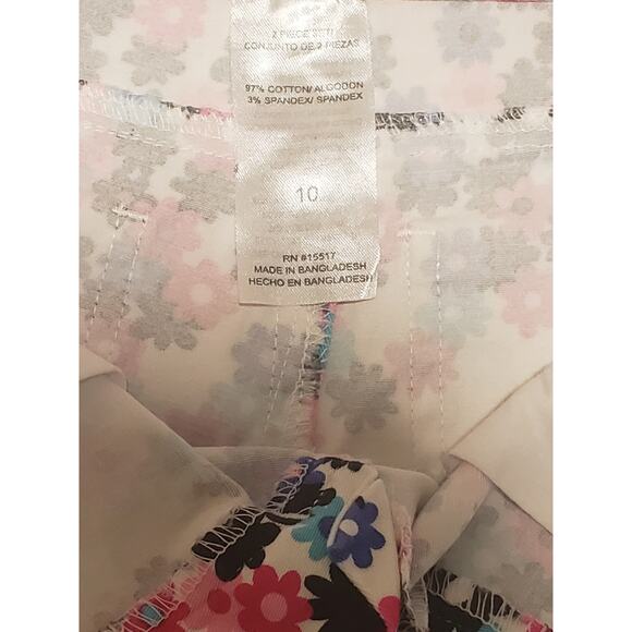 Daisy Floral Print Design Flower Button Shorts - Size 10 - Picture 5 of 6